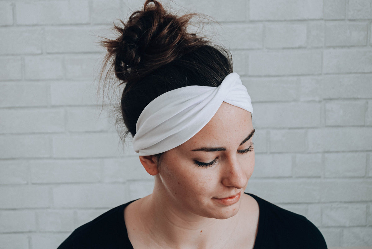 No Slip Softest Headband Ever Wide White Hairband
