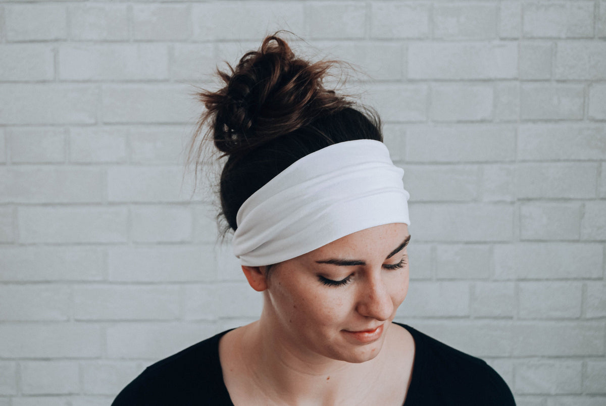 No Slip Softest Headband Ever Wide White Hairband