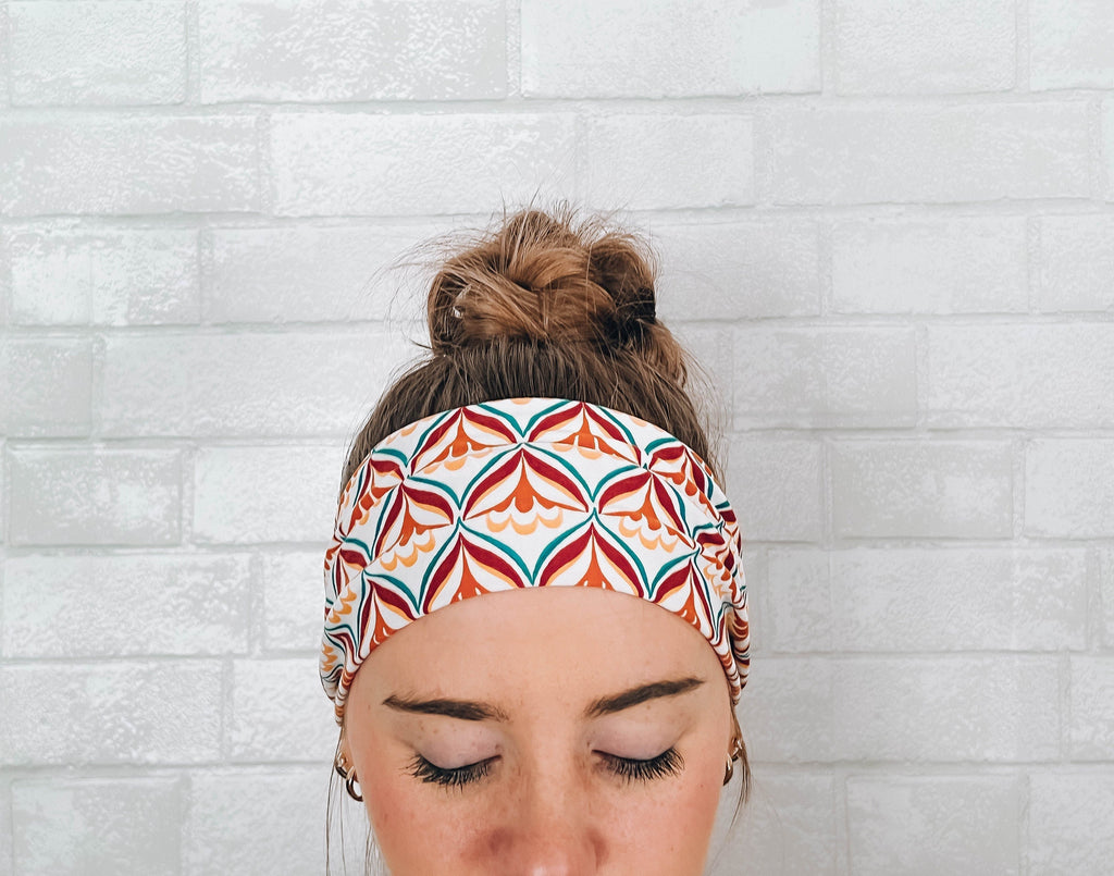 Super Soft No Slip Headband Multicolor Geometric Print
