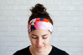 Soft No Slip Wide Comfort Headband Hairband Pink Abstract Pattern