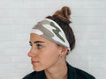 Soft Comfort Headband Wear Multiple Ways No Slip Green Camo Headband