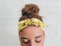 Kiwi Fruit Print Bow Tie Headband - Vintage Style Hairband