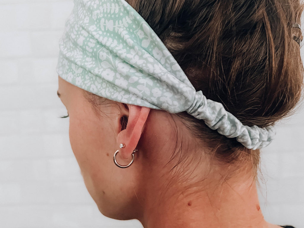 Light Blue Super Soft No Slip Wide Headband
