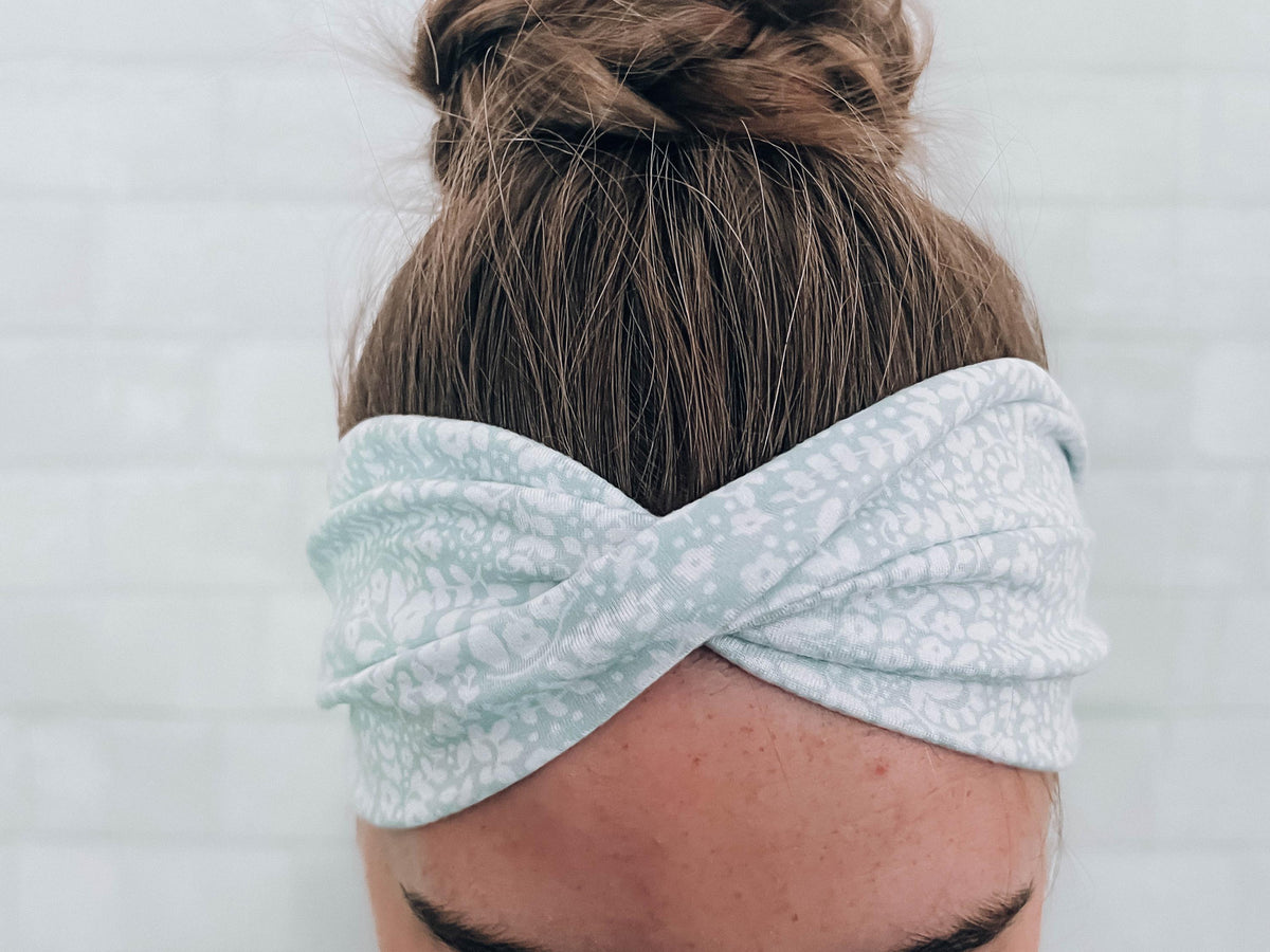 Light Blue Super Soft No Slip Wide Headband