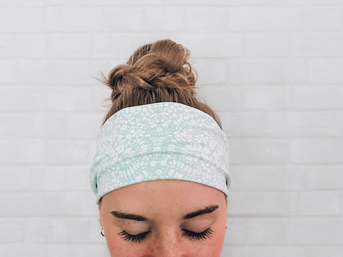 Light Blue Super Soft No Slip Wide Headband